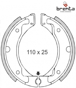 Bremsbelag-Set - MBK Active / Booster / Fizz / Flipper 50cc / Yamaha BwS / Breeze / BW / Jog / Why 50cc - Brenta