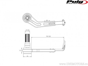 Bremshebelschutz für Durchmesser 13-18mm - Aprilia RSV4 1000 RF Racing Factory LE ABS ('17) - Puig