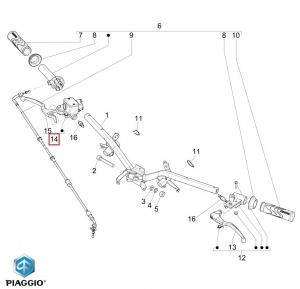 Bremspumpe rechte Seite - Piaggio Liberty iGet ('15-'20) / Vespa LX / S / Sprint iGet ('15-'20) 4T AC 50-125-150 - Piaggio