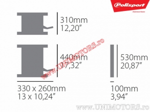 Caballete central plegable negro para motocicleta Enduro/Cross - Polisport