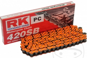 Cadena Estándar RK Neon Orange RK OR420 SB / 126 - Beta RR 125 AC Motard / Kymco Stryker 125 II Off Road / Suzuki RM 125 - RK