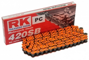 Cadena RK naranja 420 SB / 116 - Hercules XE-9 80 AC / Honda MBX 80 SW / MBX 80 SW2 / MBX 80 SWD / Kawasaki AE 50 A - RK