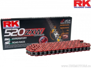 Cadena roja RK XW-RING RT520ZXW / 112 - Honda CBR 600 RR / CBR 600 RRA ABS / Kawasaki ZX-9R 900 Ninja / ZX-6R 636 Ninja - RK