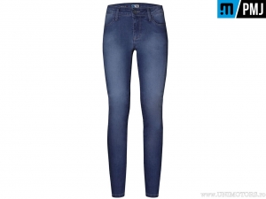 Calças de moto femininas / casuais PMJ Jeans SKI18 Skinny Denim (azul) - PM Jeans