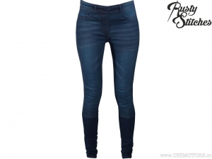 Calças de moto femininas Rusty Stitches Ella Denim (azul) - Rusty Stitches