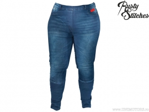 Calças de moto femininas Rusty Stitches Super Ella Denim (azul) - Rusty Stitches