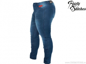 Calças de moto femininas Rusty Stitches Super Ella Denim (azul) - Rusty Stitches