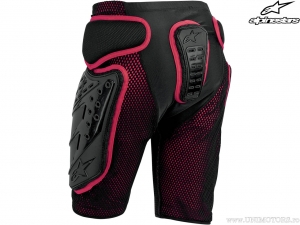 Calças de proteção curtas enduro / cross Bionic Freeride (preto / vermelho) - Alpinestars