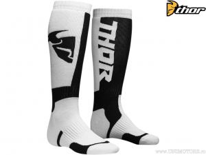 Calcetines de Enduro/Cross MX (Blanco/Negro) - Thor