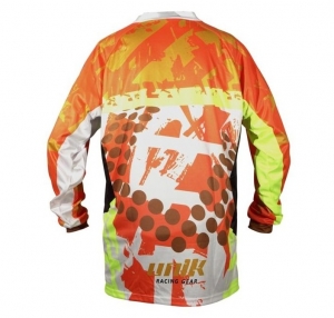 Camiseta (blusa) cross-enduro Unik Racing modelo MX01 cor: laranja fluorescente - tamanho XL