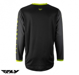 Camiseta (camisa) cross-enduro Fly Racing modelo F-16 color: negro/amarillo fluorescente - Negro/amarillo fluorescente, XL