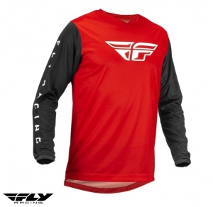 Camiseta (camisa) cross-enduro Fly Racing modelo F-16 color: negro/rojo - Negro/rojo