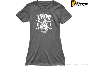 Camiseta casual de mujer con rayo (gris oscuro) - Thor