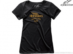 Camiseta casual feminina Winged Team (preta) - Alpinestars