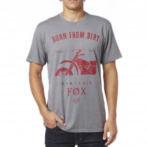 Camiseta casual FOX WICKEN SS TEE HEATHER GRAPHITE: Talla - XL