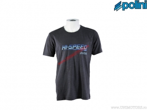 Camiseta casual Hi-Speed (tamanho L) - cinza escuro - Polini