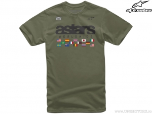 Camiseta casual Nations Tee (verde militar) - Alpinestars