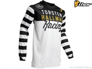 Camiseta Enduro/Cross Ringer (Negro/Blanco) - Hallman