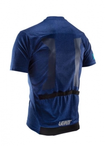 Camiseta MTB DBX 1.0 com zíper azul-marinho: Tamanho - M