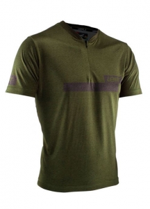 Camiseta MTB DBX 1.0 ZIP verde bosque: Talla - S