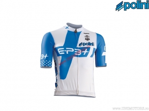 Camiseta MTB E-P3+ (talla L) - blanco / azul - Polini