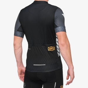 Camiseta MTB Exceeda preto/carbono Lycra kits: Tamanho - MD