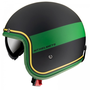 Capacete aberto MT Le Mans 2 SV Tant C9 preto/dourado fosco (óculos de sol integrados) - Preto/dourado fosco, M (57/58cm)