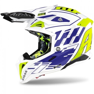 Capacete Airoh Aviator 3 Rampage azul brilhante: Tamanho - L