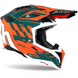 Capacete Airoh Aviator 3 Rampage laranja fosco 2021: Tamanho - L