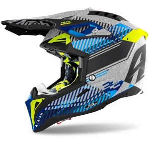 Capacete Airoh Aviator 3 Wave prateado cromado brilhante 2021: Tamanho - L