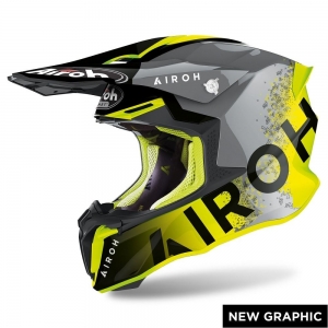 Capacete Airoh Twist 2.0 Bit amarelo brilhante: Tamanho - XL