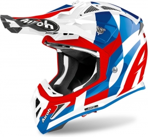 Capacete Aviator Ace Trick azul brilhante: Tamanho - L