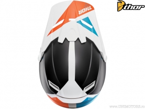 Capacete de enduro / cross para jovens (branco fosco / azul fosco / laranja fosco) - Thor