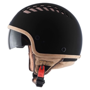 Capacete de motocicleta aberto MT Cosmo SV preto fosco (óculos de sol integrados) - XS (53/54cm), preto fosco