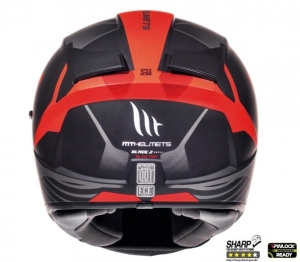 Capacete de motocicleta MT Blade 2 SV Blaster B2 vermelho fosco (óculos de sol integrados) - Vermelho fosco, M (57/58cm)