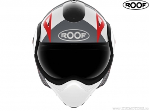 Capacete de motocicleta Roof New Boxxer Viper Branco-Preto-Vermelho (branco-preto-vermelho) - Roof