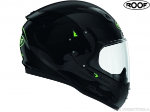 Capacete de motocicleta Roof RO200 Carbon Panther Black-Green Fluo (preto-verde fluo) - Roof