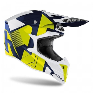 Capacete enduro / cross - Airoh WRAAP RAZE BLUE GLOSS: Tamanho - XXL