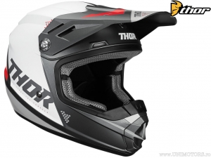 Capacete enduro / cross para jovens (cinza escuro fosco / branco fosco) - Thor