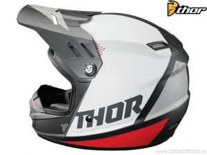 Capacete enduro / cross para jovens (cinza escuro fosco / branco fosco) - Thor