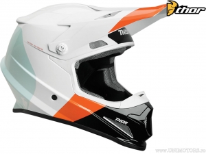 Capacete enduro / cross Sector Bomber (branco / laranja) - Thor