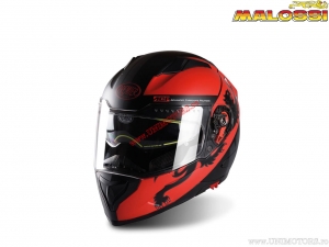 Capacete HM1 Premier Vyrus (M) - preto / vermelho - Malossi