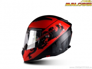 Capacete HM1 Premier Vyrus (M) - preto / vermelho - Malossi