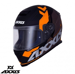 Capacete integral Axxis modelo Eagle SV Diagon D4 laranja fosco (óculos de sol integrados) - Laranja fosco, XXL (63/64cm)