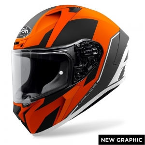 Capacete integral (full-face) Valor Wings laranja fosco: Tamanho - M