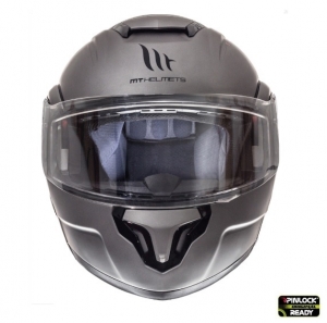 Capacete integral modular para motocicletas MT Atom SV titânio fosco Pinlock pronto - Titânio fosco, XL (61/62cm)