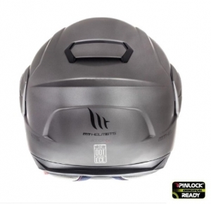 Capacete integral modular para motocicletas MT Atom SV titânio fosco Pinlock pronto - Titânio fosco, XL (61/62cm)