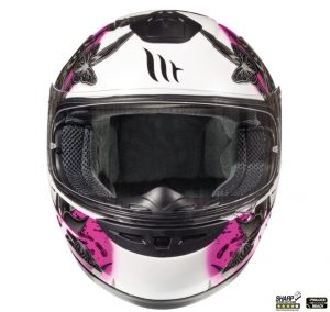 Capacete integral MT Thunder kids Breeze D8 rosa brilhante - para crianças