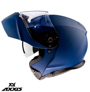 Capacete modular Axxis modelo Gecko SV A7 em azul fosco (óculos de sol integrados) - Azul fosco, L (59/60cm)