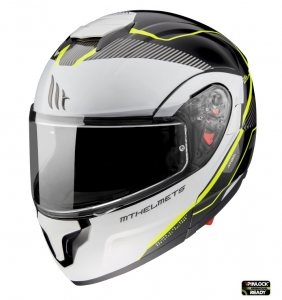 Capacete modular MT Atom SV Open B3 amarelo fluorescente, pronto para Pinlock - Amarelo fluorescente, XS (53/54cm)